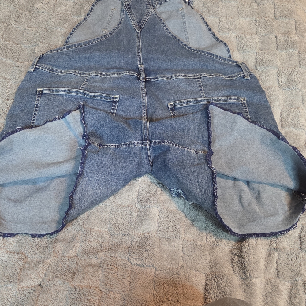 No Boundaries Shortalls Overalls Womens Juniors XXL (19) Distressed - Picture 10 of 14